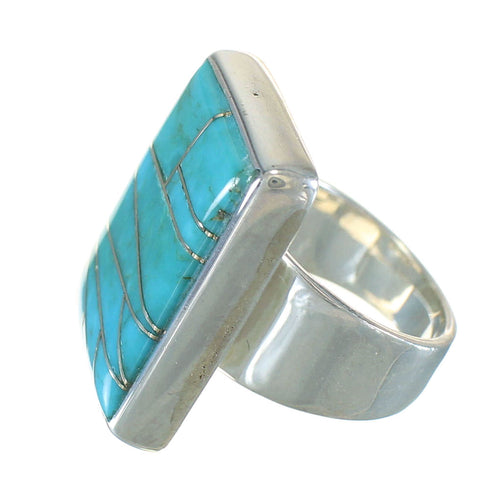 Turquoise Silver Southwestern Ring Size 5-1/2 YX70415